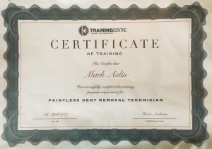 Mark Aslin Certificate